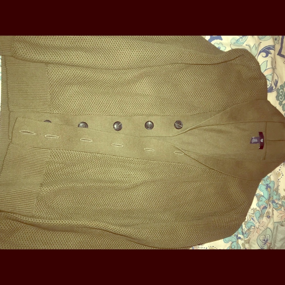 Army green Gap cardigan size xs